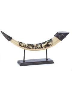 LUCKY ELEPHANTS TUSK SCULPTURE